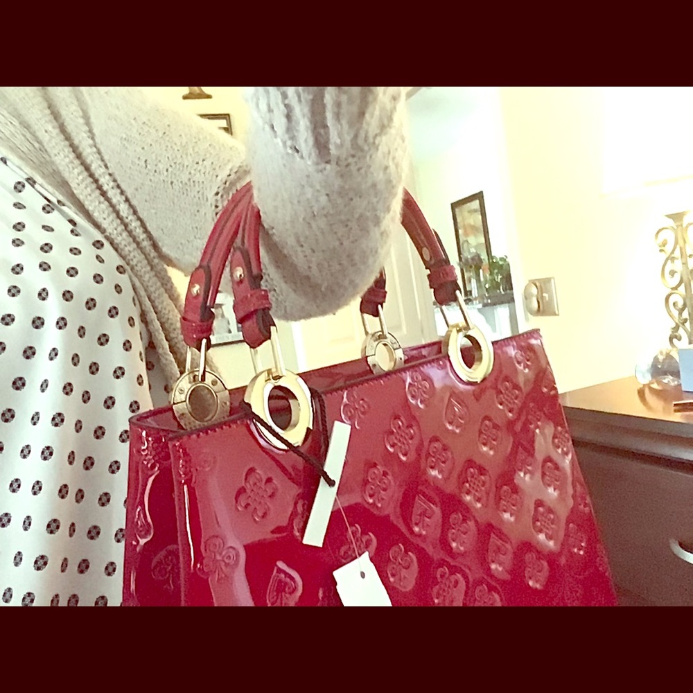 Bright Red Patented Leather Bag